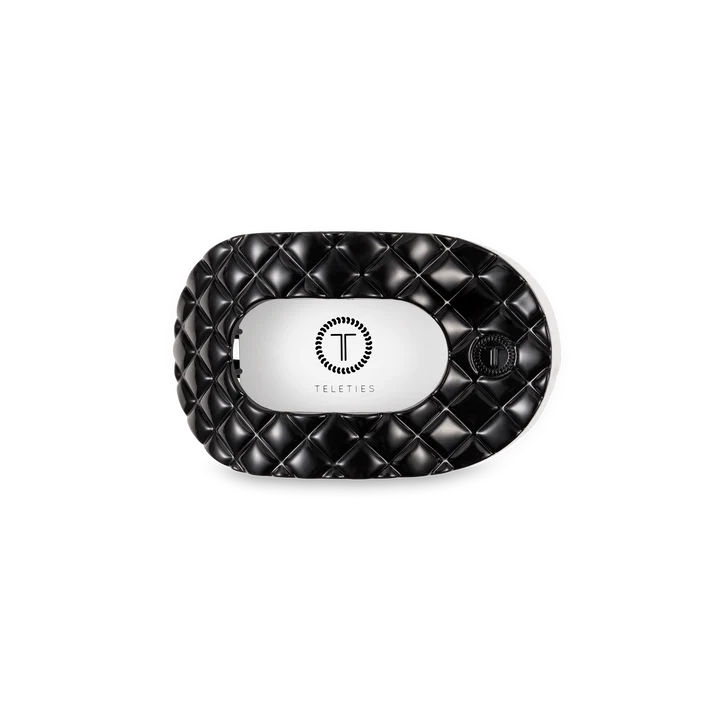 Teleties Flat Clip Round Quilt Small - Jet Black