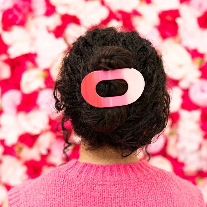 Teleties Flat Clip Round Large - Kiss & Tell