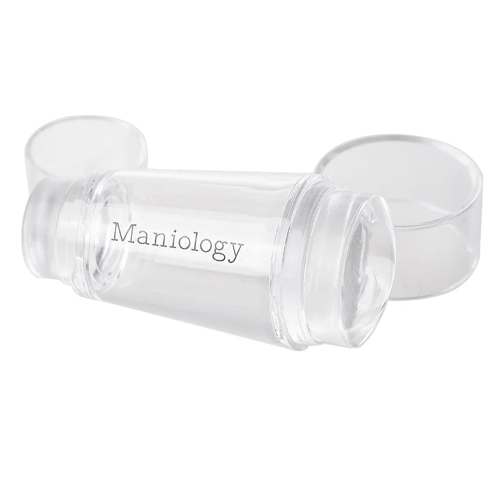 Maniology Clear Stamper Collection - Mini Dual Ended Clear Nail Art Stamper + Scraper Card