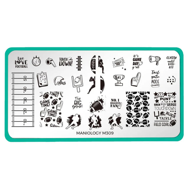 Maniology Game On: Touchdown - Nail Stamping Plate