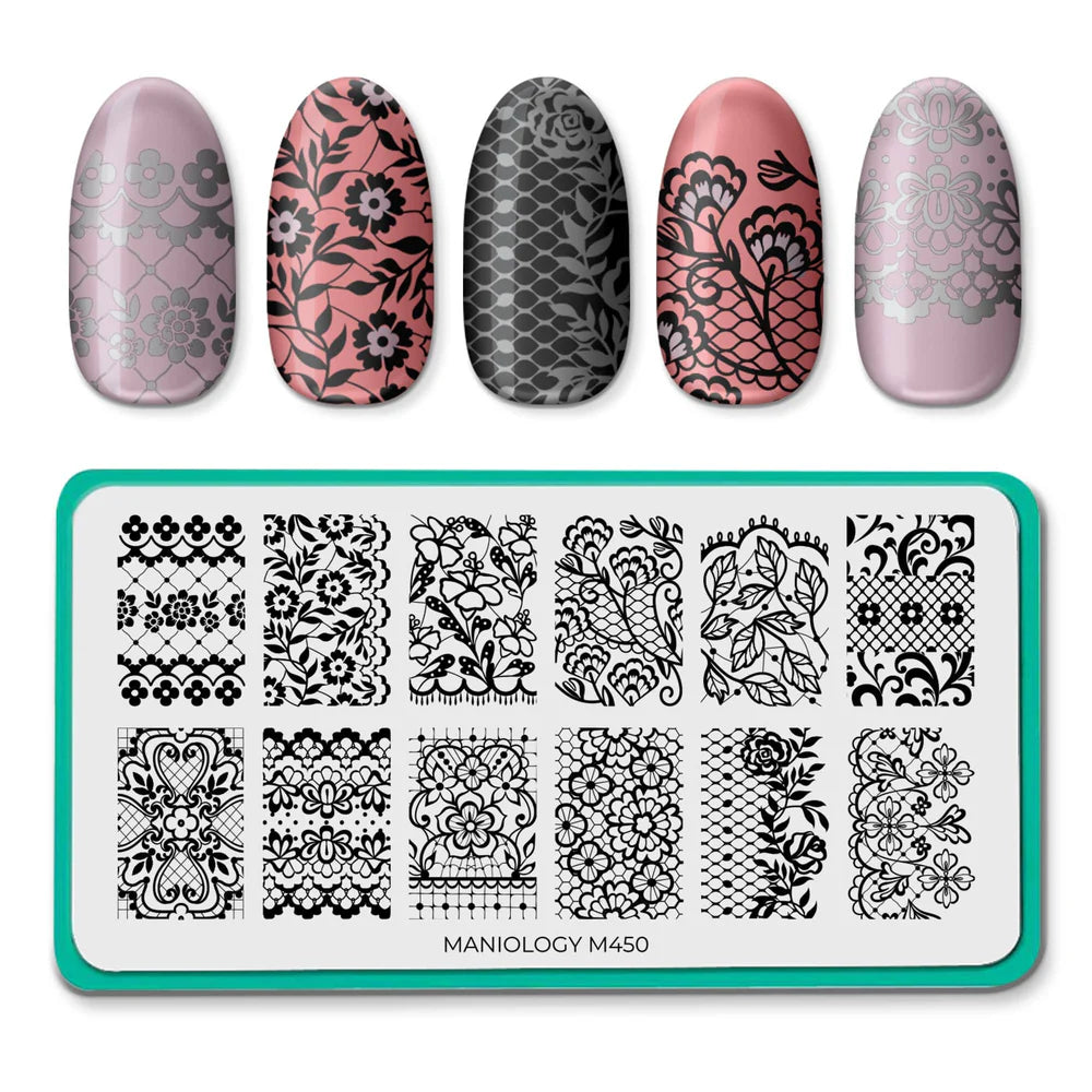 Maniology Lacey Lovers Nail Stamping Plate - PinkPro Beauty Supply