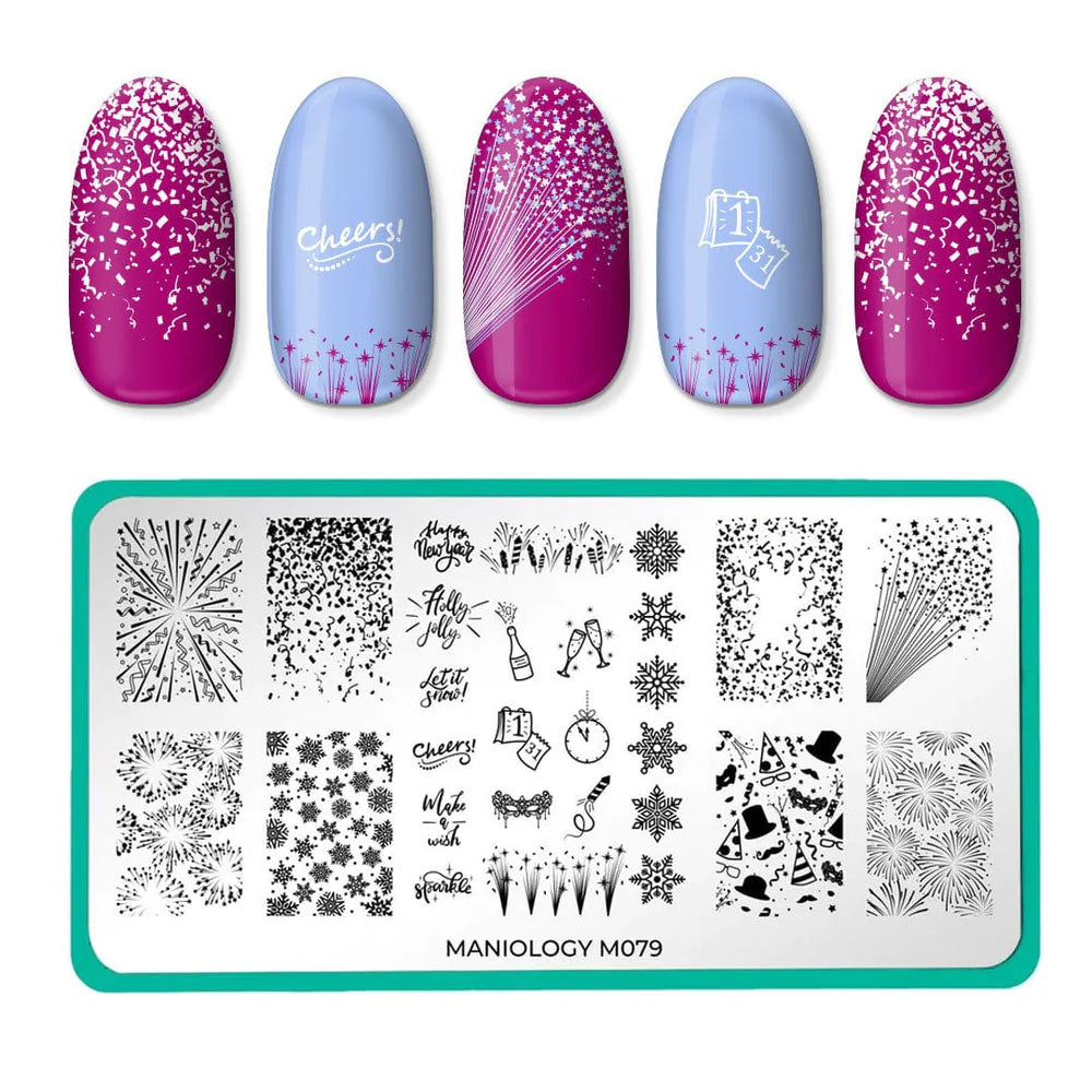 Maniology New Year Cheer - Nail Stamping Plate