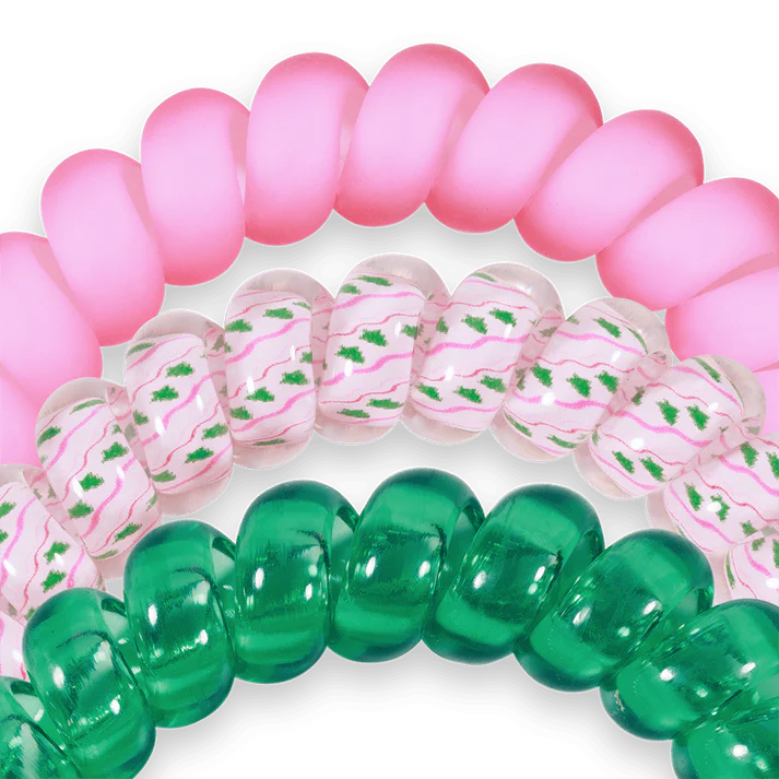Teleties Large 3 Pack - Merry Pinkmas Hair Ties