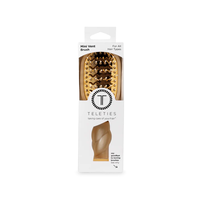 Teleties Mini Vented Hair Brush - Tan