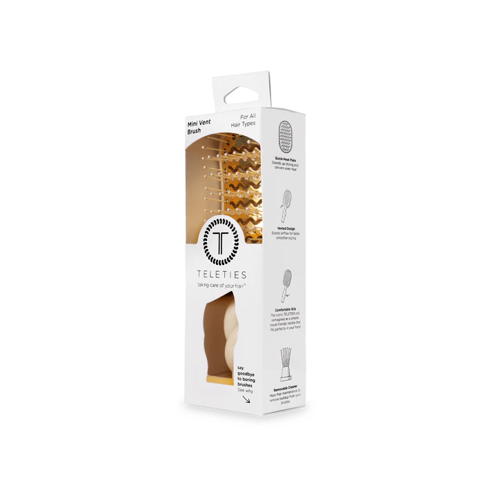 Teleties Mini Vented Hair Brush - Tan