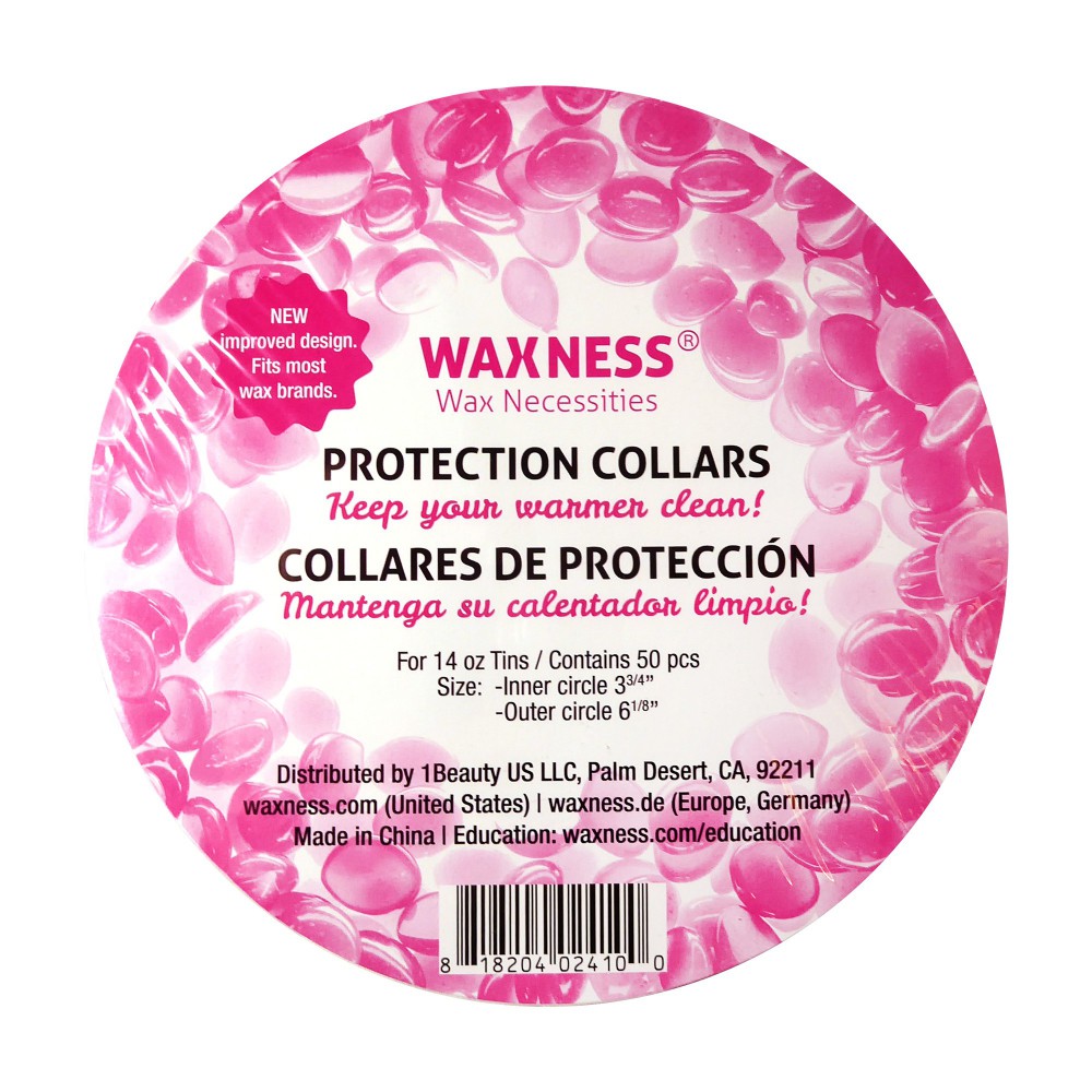 Waxness Multi-fit Protection Collars for 14-16 Oz Tins and Pots 50 pcs Pink