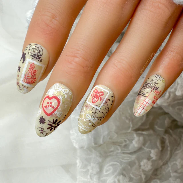 Maniology Coquette Valentines: Sweet Whimsy - Nail Stamping Plate