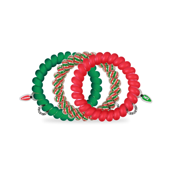 Teleties Large 3 Pack - Naughty or Nice Hair Ties
