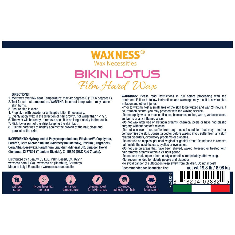 Waxness Premium Luxury Bikini Lotus Hard Wax Beads Bulk 19.8 lb / 9 kg