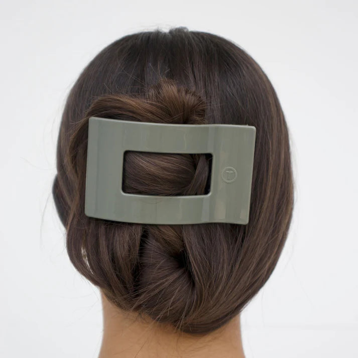 Teleties Flat Rectangle Clip Large - Sage It Aint So