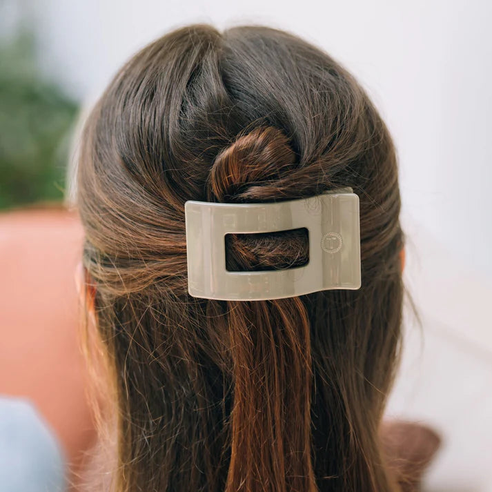 Teleties Flat Rectangle Clip Small - Sage It Ain't So