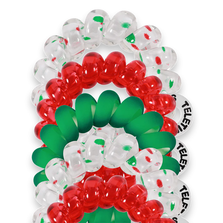 Teleties 5 Pack - Seasons Greetings Tiny Hair Ties