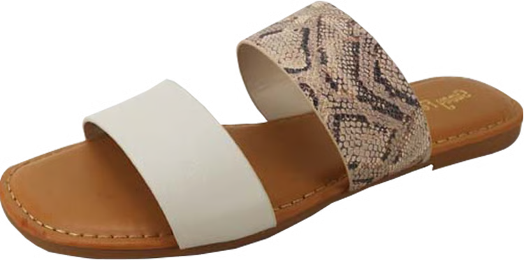 Sandals Double Strap Slip-On Snake Size 11