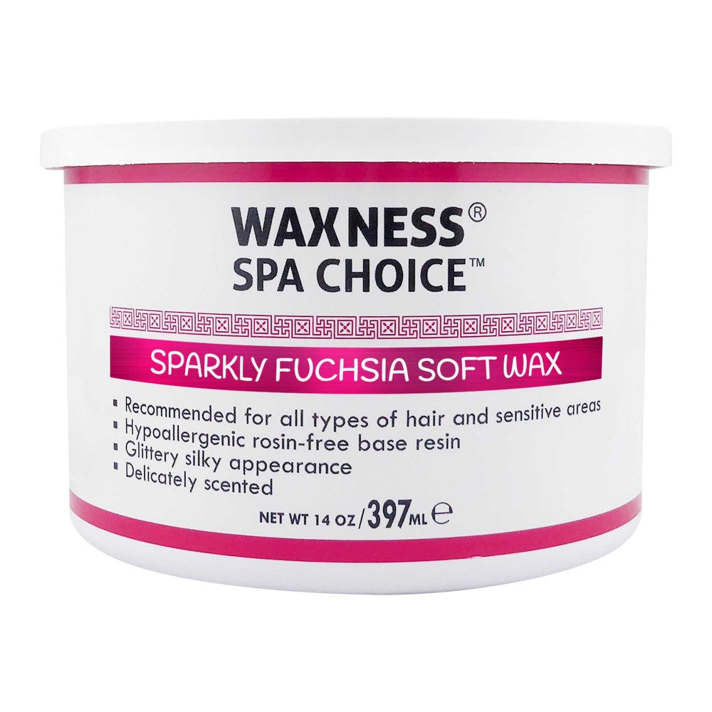 Waxness Spa Choice Sparkly Fuchsia Soft Wax Tin 14 oz / 397 ml Waxness