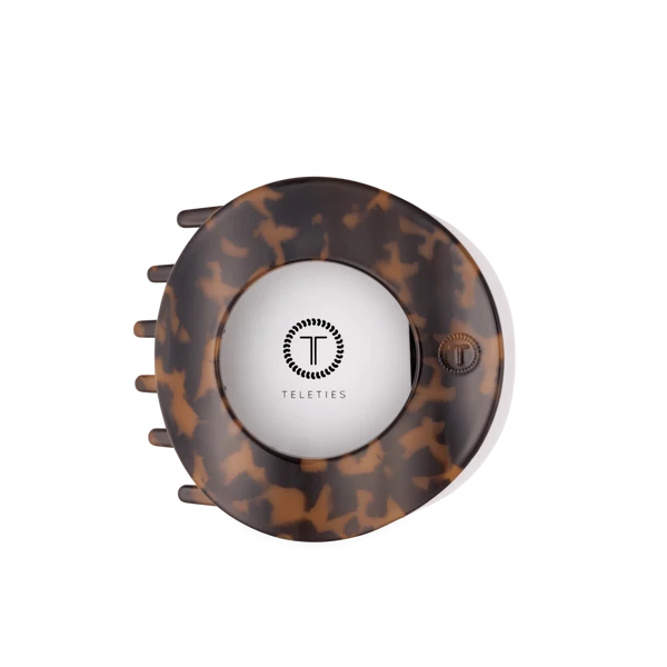 Teleties Flat Circle Clip Large - Tortoise