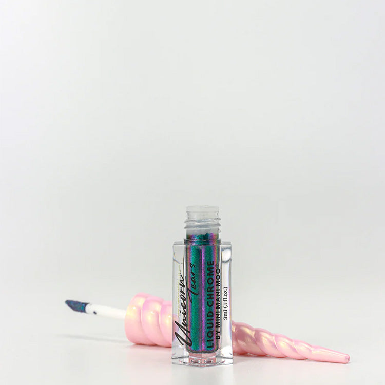 Mini Mani Moo! Unicorn Tears Liquid Chrome - Wicked Teal 0.1 oz.